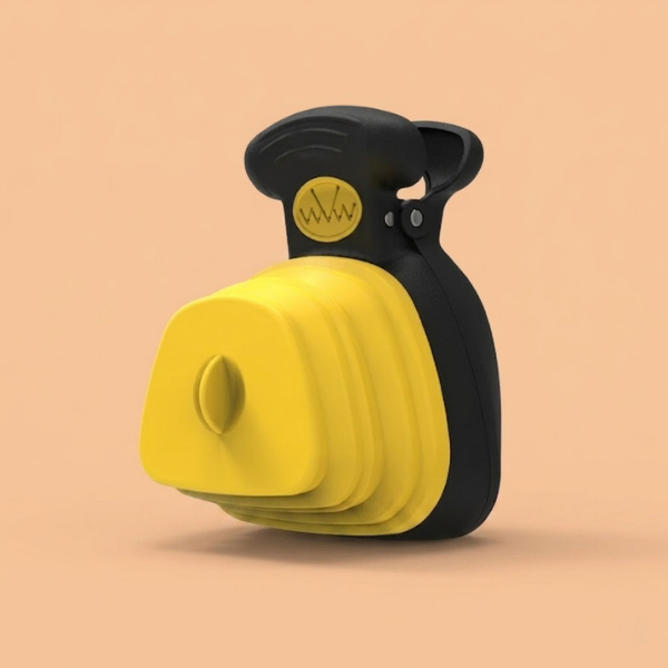 Cozerra Pocket Scoop expandable dog poop scooper — Black and Yellow variant